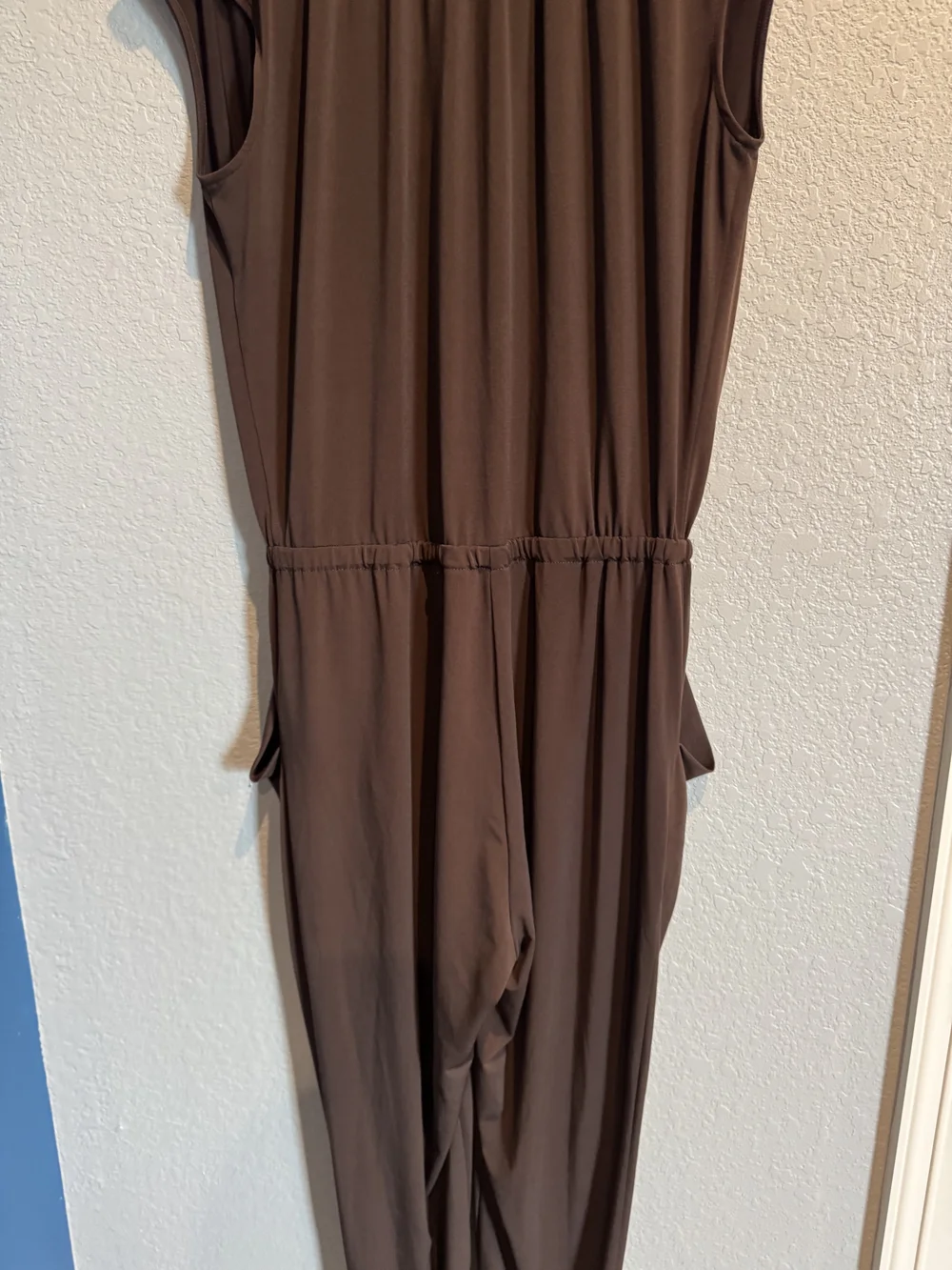 Michael Kors Brown Sleeveless Zip-Front Jumpsuit